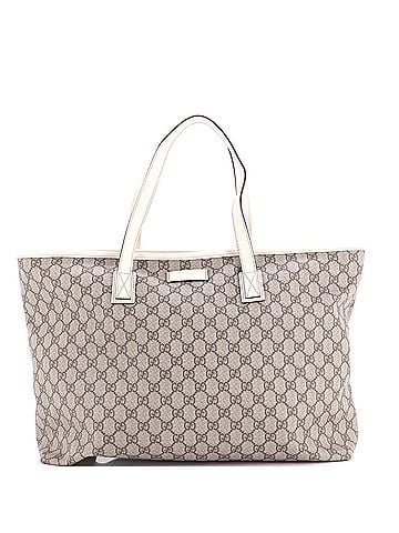 Gucci Plus Tote GG Coated Canvas with Leather Large (view 1)