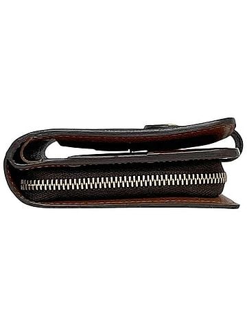 Louis Vuitton Louis Vuitton Bi-fold Wallet Compact Zip Monogram M61667 MI0092 LOUIS VUITTON Canvas Brown Women's (view 2)