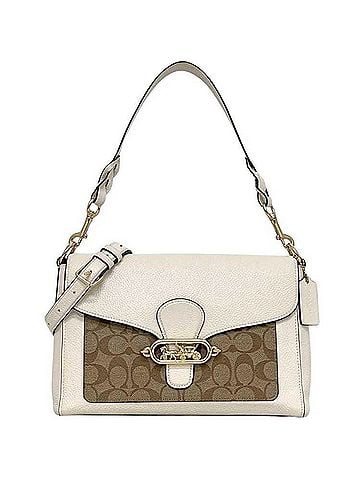 Coach Coach 2-way Shoulder Bag, Signature F81992, Leather, White, Women's (view 1)