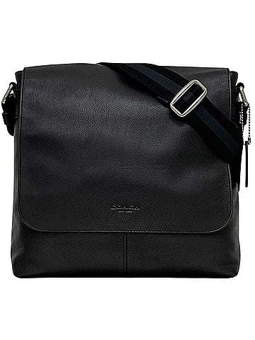 Coach Coach Charles Small Shoulder Bag F72362 COACH Leather Black Men's (view 1)