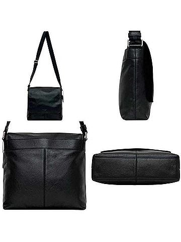 Coach Coach Charles Small Shoulder Bag F72362 COACH Leather Black Men's (view 2)