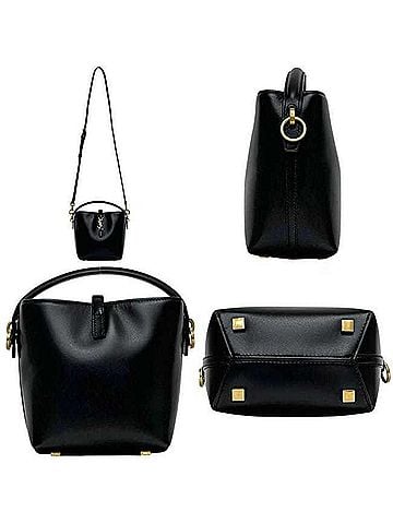 Saint Laurent Yves Saint Laurent Saint Laurent Paris Shoulder Bag L37 Mini Bucket 2-way 765870R20W SAINT LAURENT PARIS Leather Black YSL Women's (view 2)