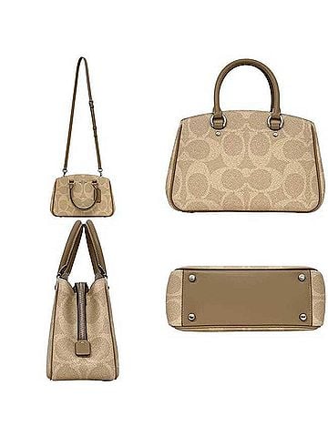 Coach Coach Carryall 2-way Shoulder Bag Signature CAL53 COACH PVC Leather Beige Women's Handbag (view 2)