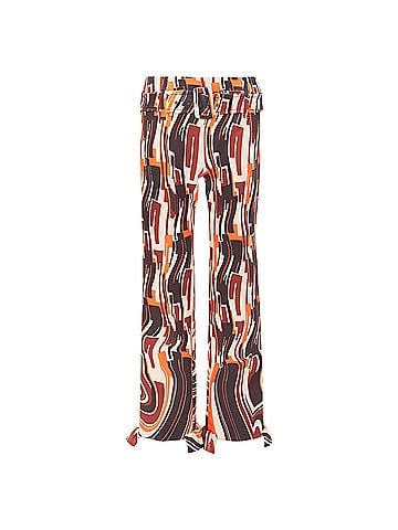 Prada Prada 2019 Geometric Belted Ruffled Pants (view 1)