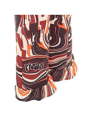Prada Prada 2019 Geometric Belted Ruffled Pants (view 2)