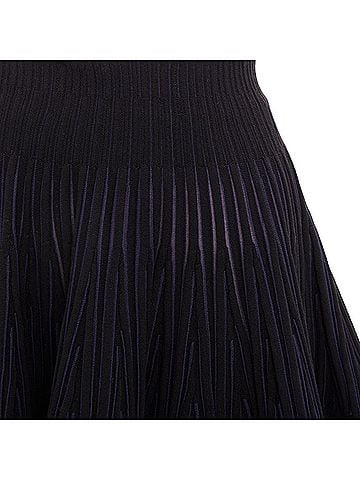 Alaïa Alaia Wool Silk Blend Flared Knitted Skirt (view 2)