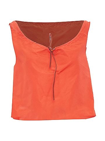 Miu Miu MIU MIU 1990s Vintage orange nylon drawstring leather trim cropped tank IT40 S (view 1)