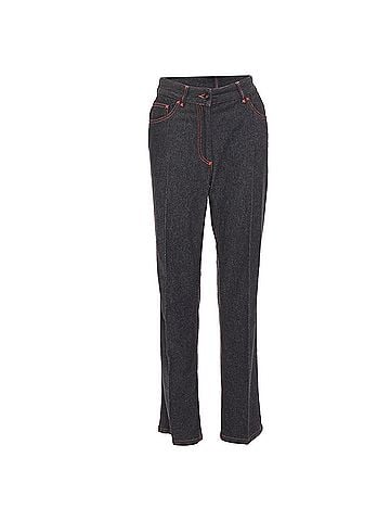 Dolce & Gabbana DOLCE GABBANA Vintage black viscose red topstitch high waisted jeans IT38 XS (view 1)