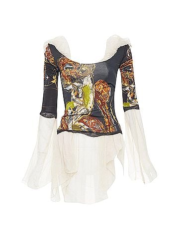 Jean Paul Gaultier JEAN PAUL GAULTIER Vintage Maille archive sheer sheer mesh knit punk top M (view 1)