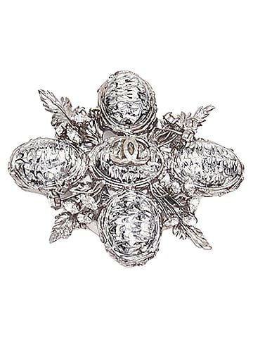 Chanel Chanel Cabochon Leaf Medallion Brooch (view 2)