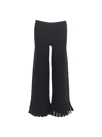 Alaïa Alaia Black Wool Fringed Knitted Pants (view 1)
