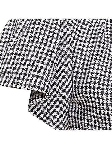 Alexander McQueen ALEXANDER MCQUEEN houndstooth flounce sleeve pleat check cocktail dress IT36 XXS (view 2)
