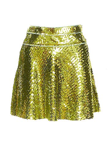Dsquared2 Dsquared2 Green Sequin Piping Skater Skirt (view 1)