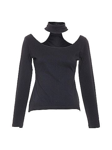Jean Paul Gaultier Jean Paul Gaultier Black Scoop Neck Choker Cutout Top (view 1)