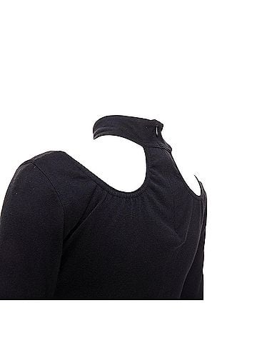Jean Paul Gaultier Jean Paul Gaultier Black Scoop Neck Choker Cutout Top (view 2)