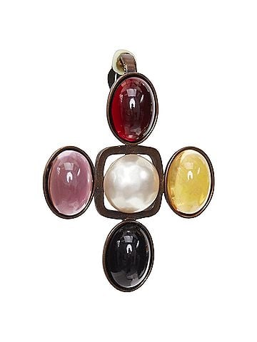 Saint Laurent Saint Laurent Cross Clip Earrings Pair (view 2)