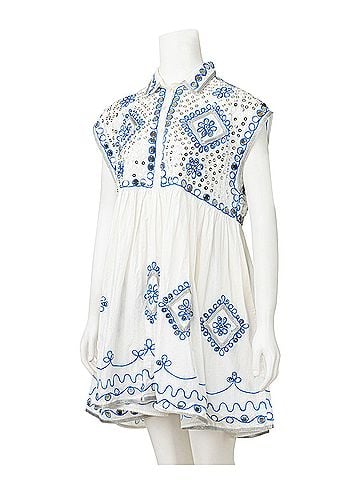 juliet dunn Mirror Embellished Shift Dress (view 2)