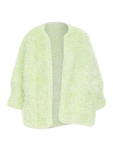 Dries Van Noten Dries Van Noten Green Mohair Loose Coat (view 1)