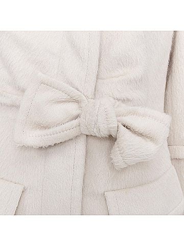 Gucci Gucci 2004 White Alpaca Wool Bow Trench Coat (view 2)