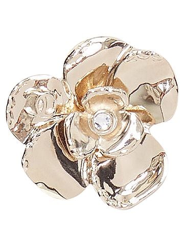 Chanel Chanel 2024 Gold Camellia CC Crystal Earrings (view 2)