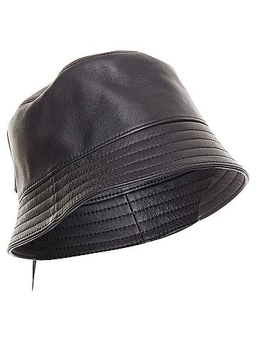 Loewe Loewe 2021 Fisherman Black Leather Bucket Hat (view 1)