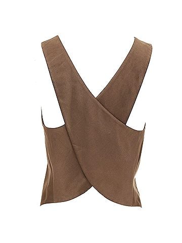 Giorgio Armani Giorgio Armani Brown Silk Satin Waistcoat Vest (view 1)
