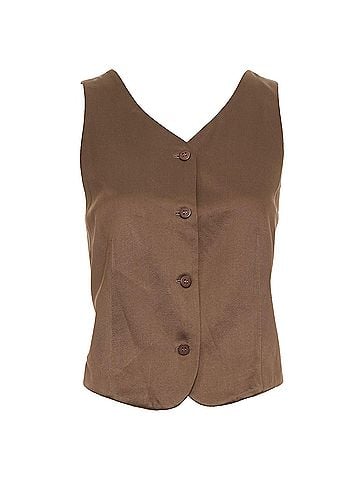 Giorgio Armani Giorgio Armani Brown Silk Satin Waistcoat Vest (view 2)