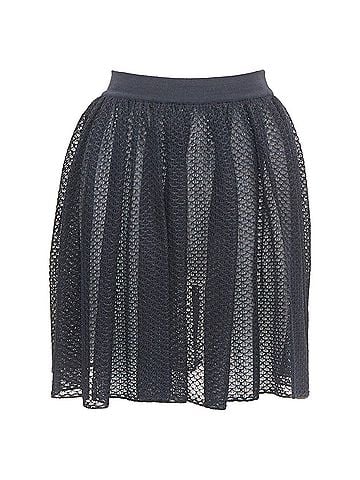 Alaïa Alaia Black Silk Scale Cut Out Skater Skirt (view 1)