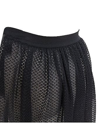 Alaïa Alaia Black Silk Scale Cut Out Skater Skirt (view 2)