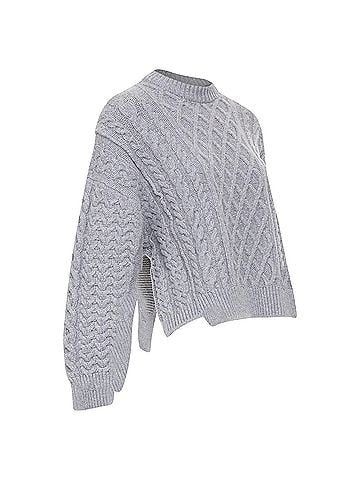 Stella McCartney Stella McCartney 2021 Grey Chunky Cable Cotton Pullover (view 1)