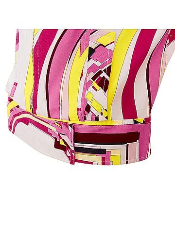 Emilio Pucci Emilio Pucci Pink Psychedelic Swirl Graphic Zip Crop Jacket (view 2)