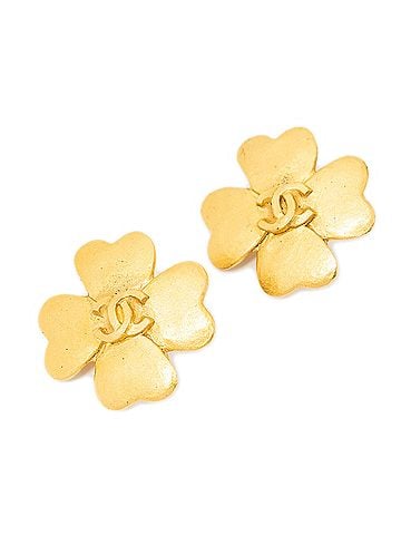 Chanel CC Clover Clip On Earrings (view 1)