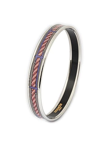 Hermes Leather Goods Enamel Bangle PM (view 1)