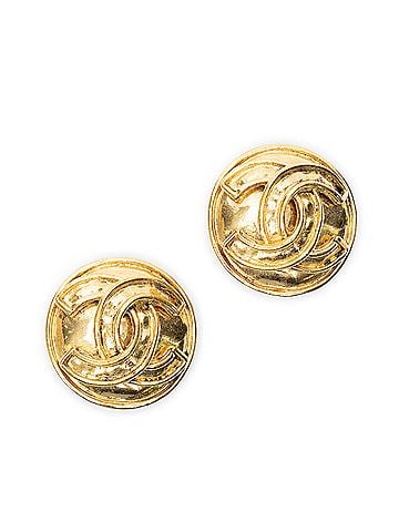 Chanel CC Round Clip On Earrings (view 1)