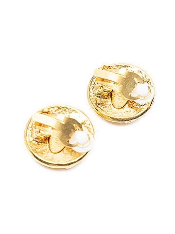 Chanel CC Round Clip On Earrings (view 2)