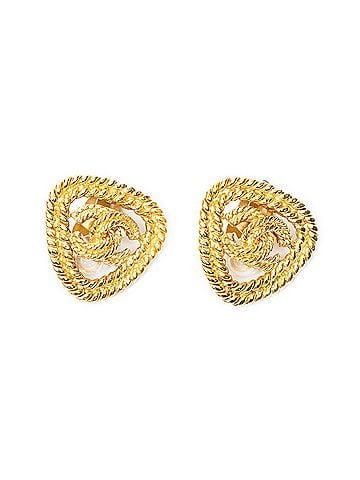 Chanel CC Triangle Clip On Earrings (view 1)