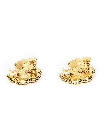 Chanel CC Floral Clip On Earrings (view 2)