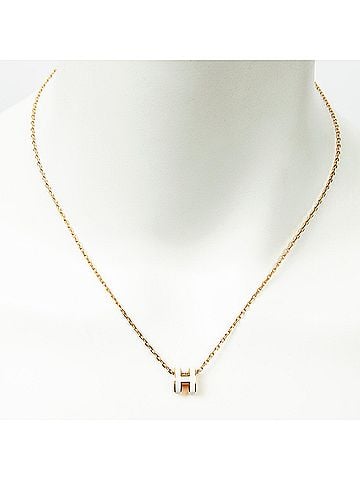 Hermes Leather Goods Mini Pop H Pendant Necklace (view 1)