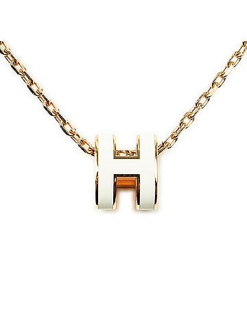 Hermes Leather Goods Mini Pop H Pendant Necklace (view 2)