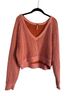 Free People Pink Orange Pullover Sweater Size M - photo 1