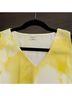 Babaton Floral Yellow White Sleeveless Blouse Size S - photo 7