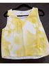 Babaton Floral Yellow White Sleeveless Blouse Size S - photo 5