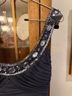 Cache 100% Polyester Black Blue Cocktail Dress Size 2 - photo 9