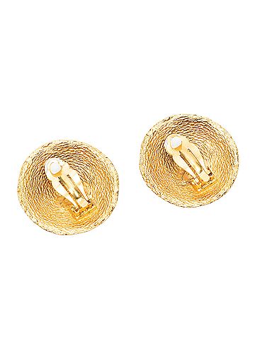 Chanel CC Quilted Round Clip On Earrings (view 2)