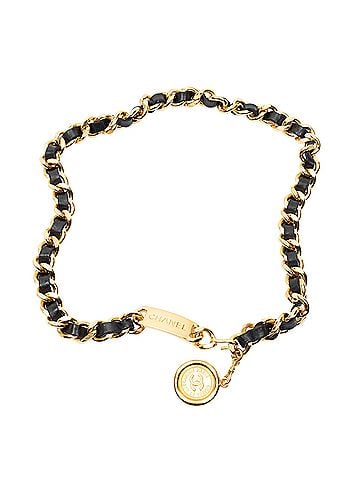 Chanel CC Medallion Leather Chain Belt (view 1)