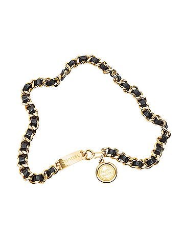 Chanel CC Medallion Leather Chain Belt (view 1)
