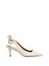 Flattered White Women's Franchesca Bow Leather Heels Size EU 40 - photo 1