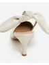 Flattered White Women's Franchesca Bow Leather Heels Size EU 40 - photo 3