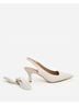 Flattered White Women's Franchesca Bow Leather Heels Size EU 40 - photo 4
