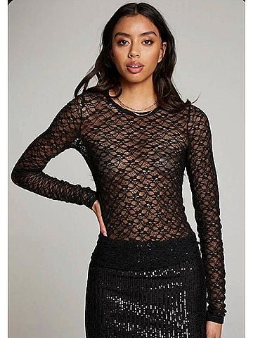 Chaser Kevin Long Sleeve Top in Licorice (view 2)